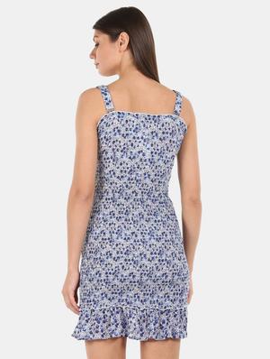 square neck smocked dress - 17646481 - Standard Image - 3
