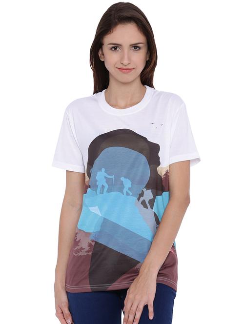 women's front print round neck t-shirt - 17646646 -  Standard Image - 0