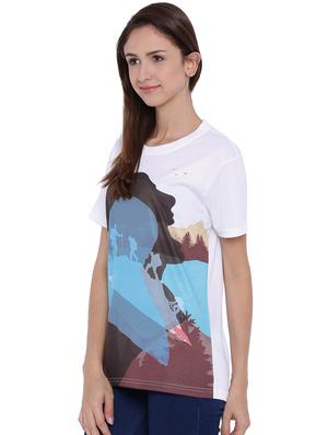 women's front print round neck t-shirt - 17646646 -  Standard Image - 1