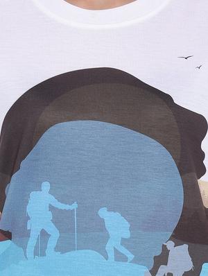 round neck graphic print tee - 17646646 - Standard Image - 5