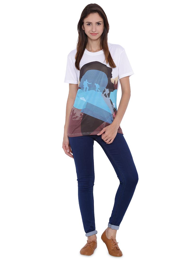 round neck graphic print tee - 17646646 - Zoom Image - 4
