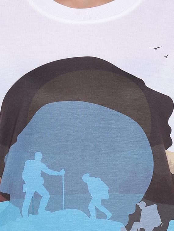 round neck graphic print tee - 17646646 - Zoom Image - 5