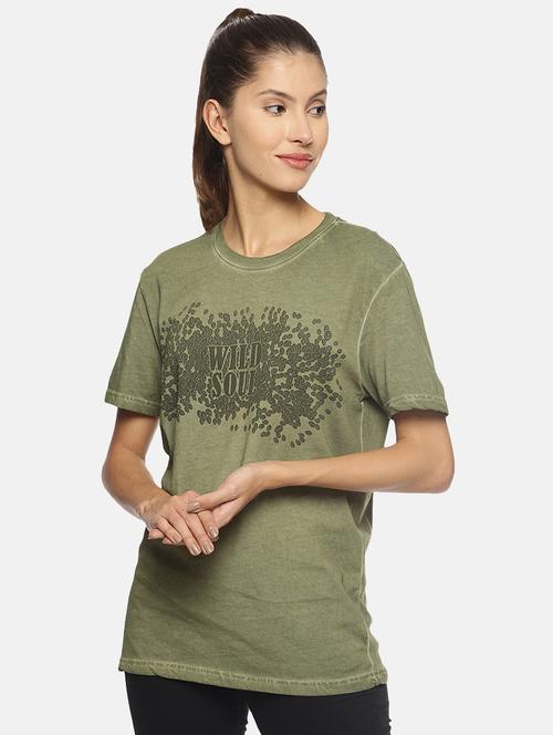 round neck graphic print tee - 17646649 - Standard Image - 1