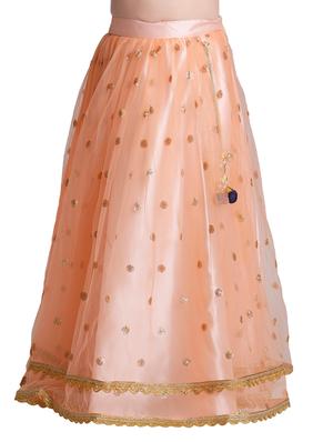 orange satin lehnga choli - 17646650 - Standard Image - 4