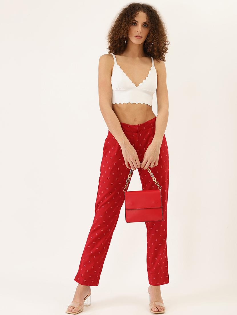 high rise flat front trousers - 17646668 - Zoom Image - 4