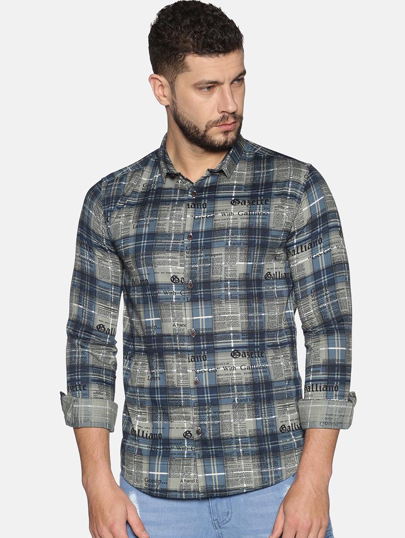 mens checks casual shirt