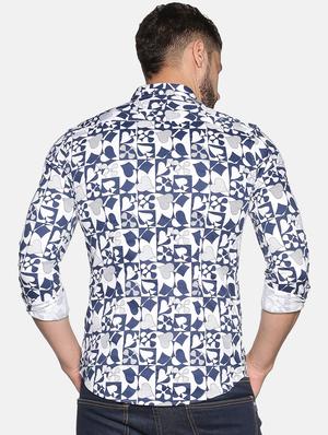 white printed casual shirt - 17646740 - Standard Image - 3