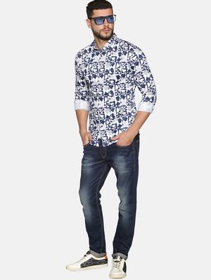white printed casual shirt - 17646740 - Standard Image - 4