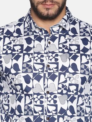 white printed casual shirt - 17646740 - Standard Image - 5