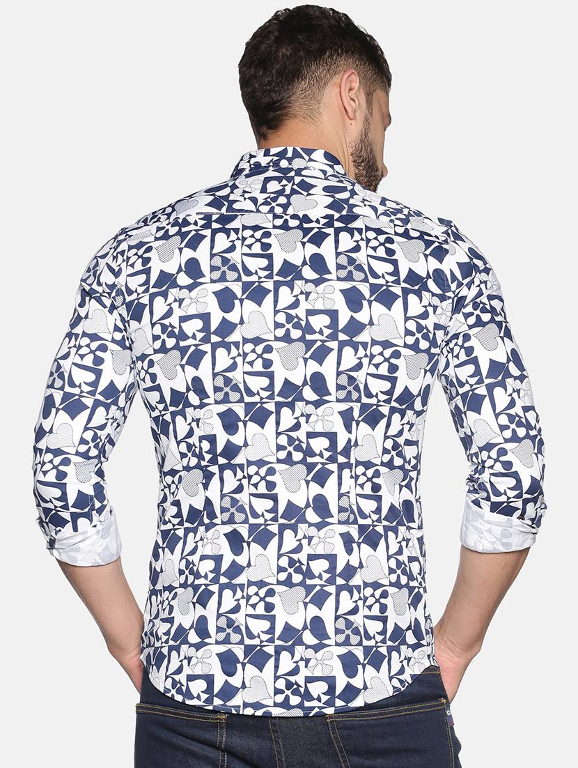white printed casual shirt - 17646740 - Zoom Image - 3