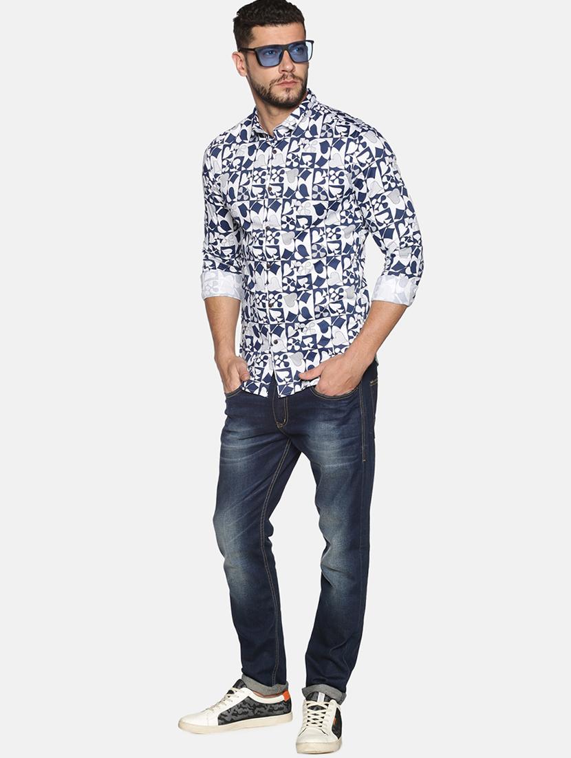 white printed casual shirt - 17646740 - Zoom Image - 4