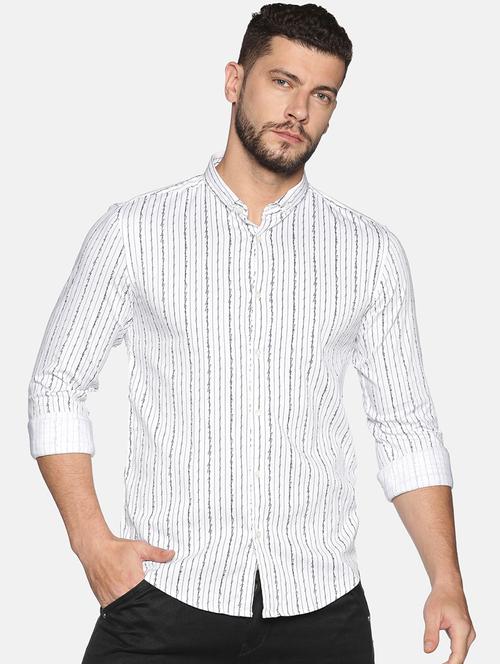 white striped casual shirt - 17646752 - Standard Image - 1