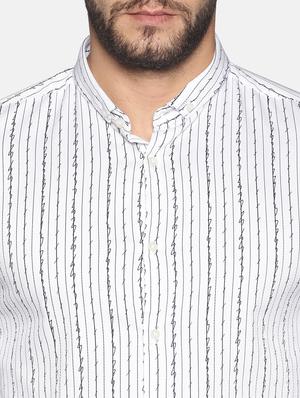 white striped casual shirt - 17646752 - Standard Image - 5
