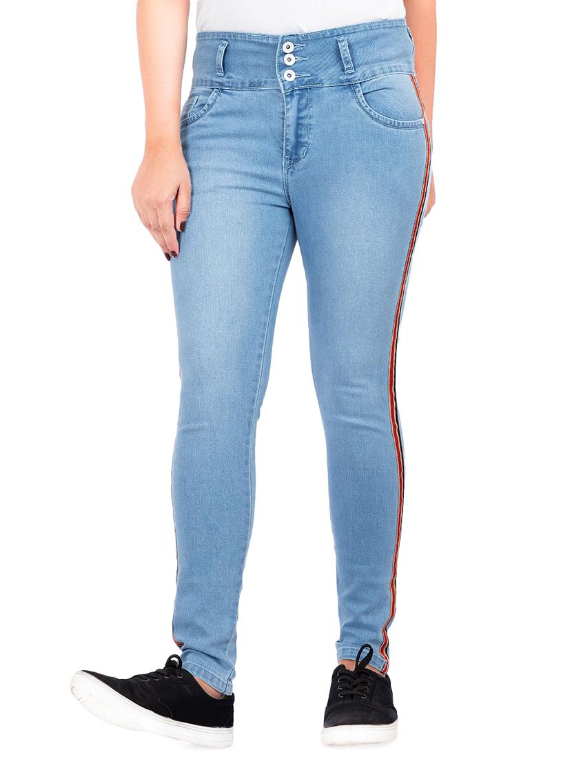 high rise stone washed jeans - 17646815 - Zoom Image - 1