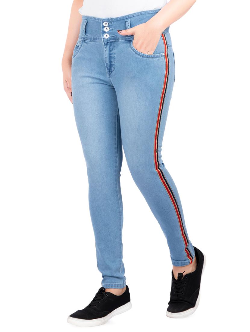 high rise stone washed jeans - 17646815 - Zoom Image - 2