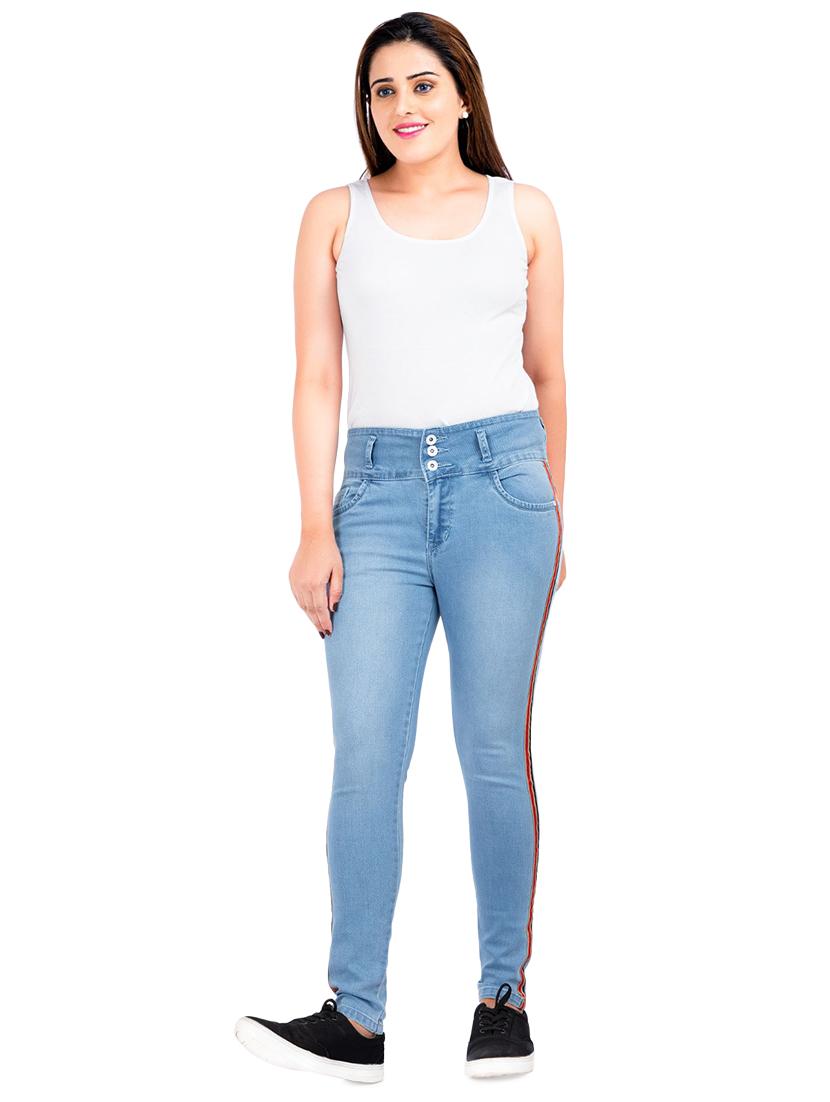 high rise stone washed jeans - 17646815 - Zoom Image - 4