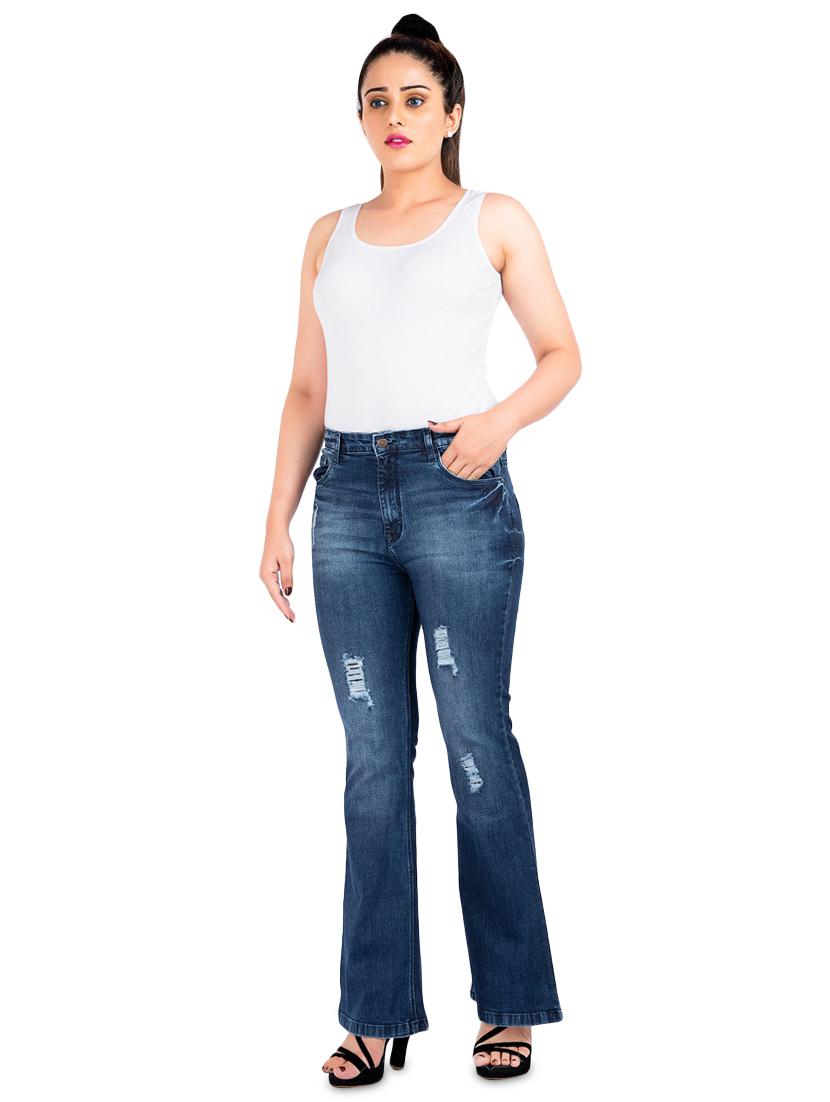high rise stone washed jeans - 17646816 - Zoom Image - 4