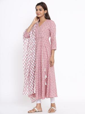 floral kurta dupatta set - 17646825 - Standard Image - 3
