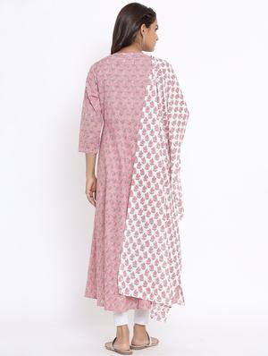 floral kurta dupatta set - 17646825 - Standard Image - 5
