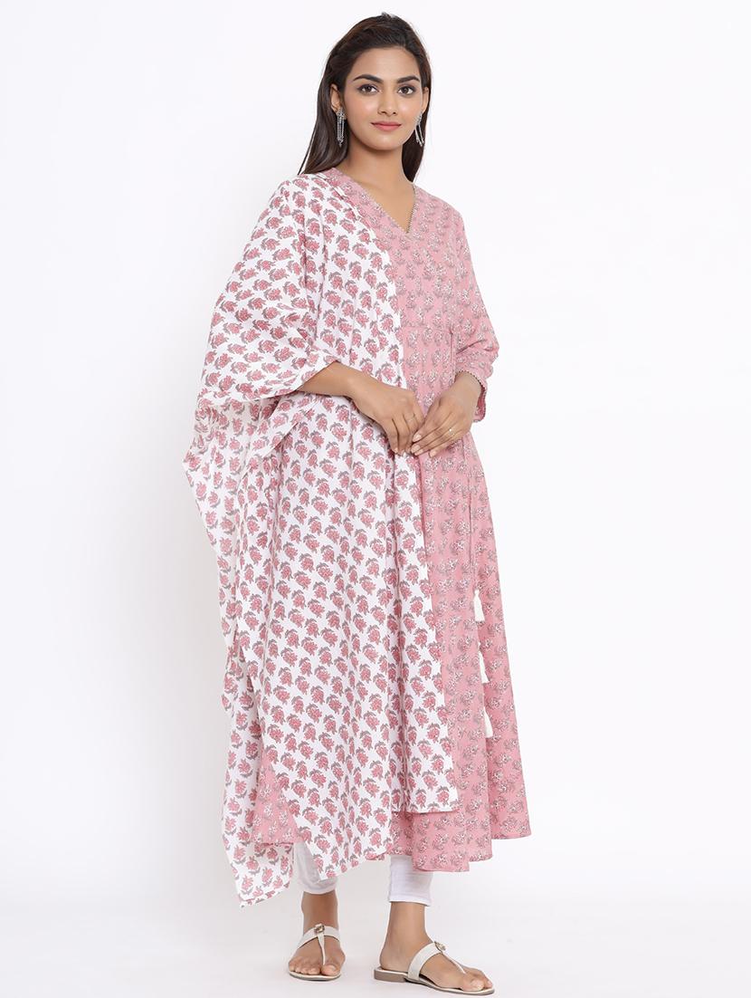 floral kurta dupatta set - 17646825 - Zoom Image - 2