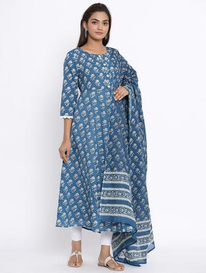 floral kurta dupatta set - 17646827 - Standard Image - 2