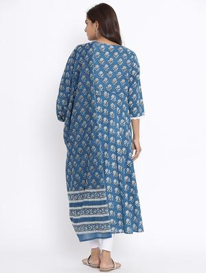 floral kurta dupatta set - 17646827 - Standard Image - 5