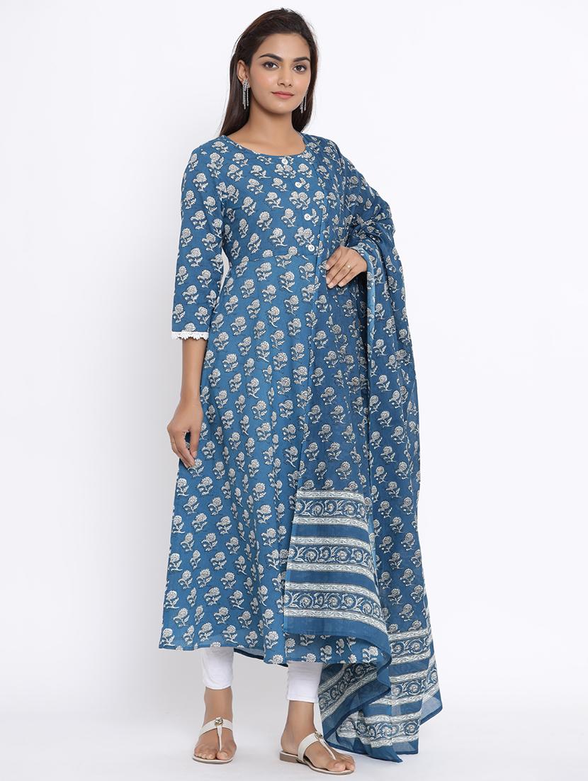 floral kurta dupatta set - 17646827 - Zoom Image - 2