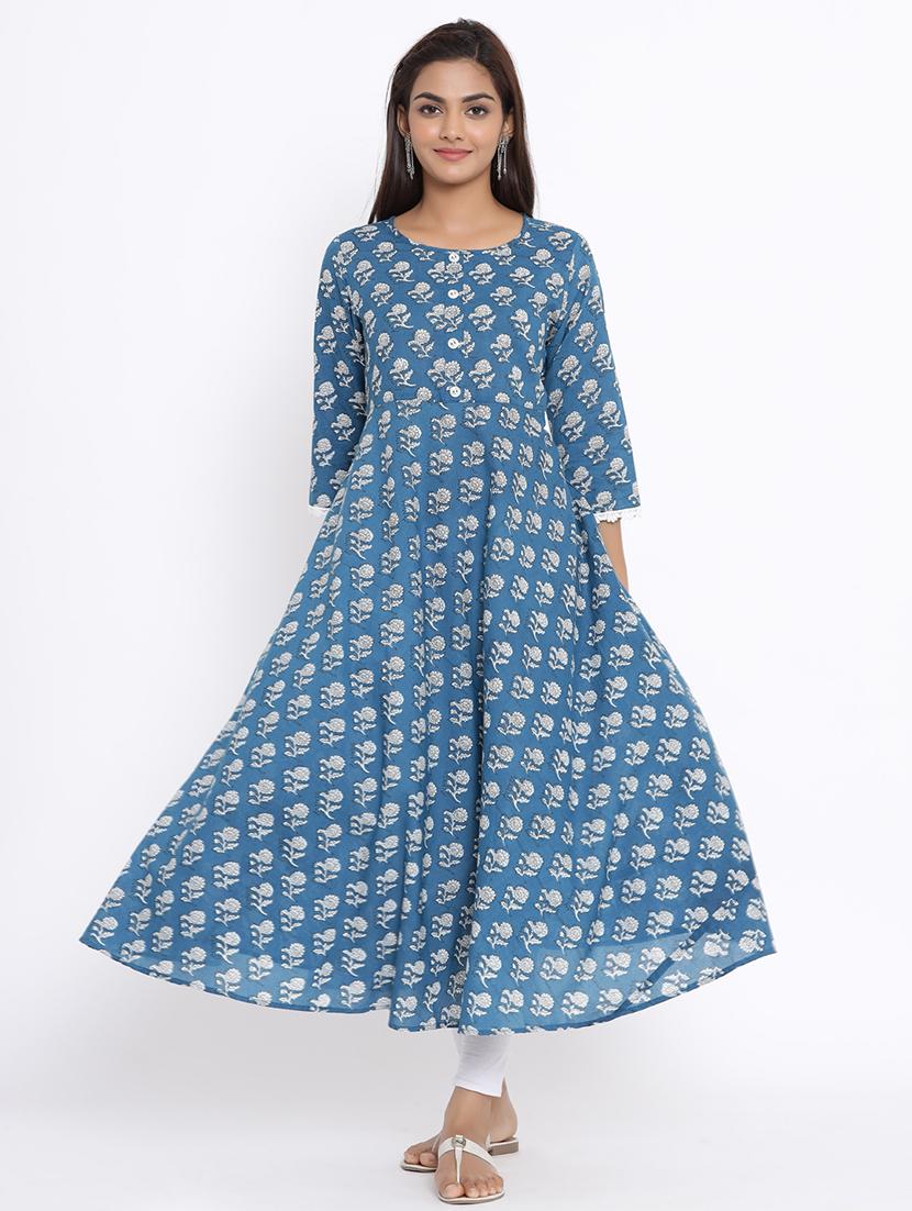 floral kurta dupatta set - 17646827 - Zoom Image - 3
