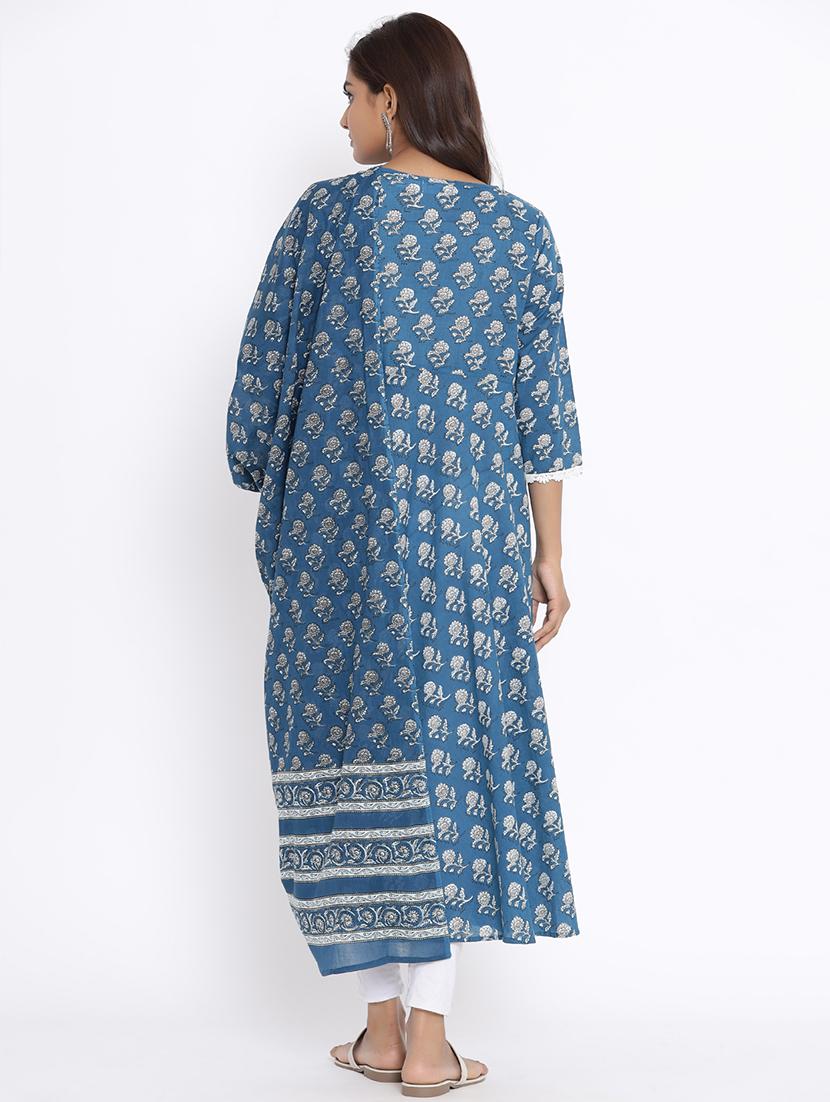 floral kurta dupatta set - 17646827 - Zoom Image - 5