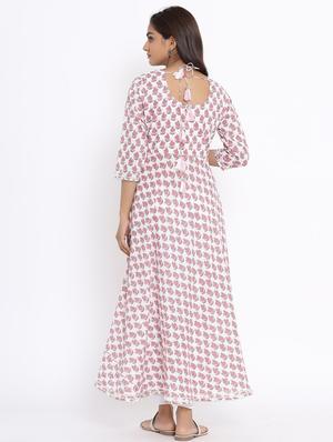 floral print flared kurta - 17646828 - Standard Image - 5
