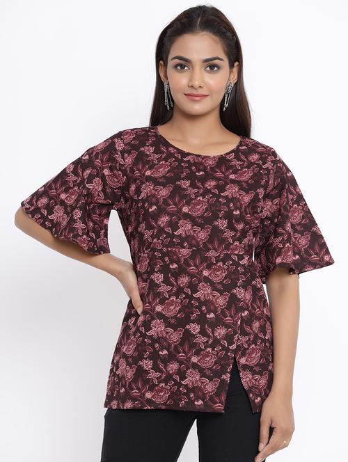 bell sleeved floral top - 17646840 - Standard Image - 1