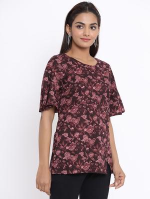 bell sleeved floral top - 17646840 - Standard Image - 3