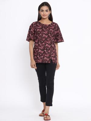 bell sleeved floral top - 17646840 - Standard Image - 5