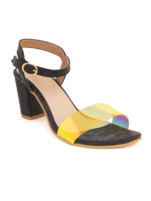 black synthetic one toe sandals - 17646846 - Standard Image - 1