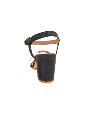 black synthetic one toe sandals - 17646846 - Standard Image - 3