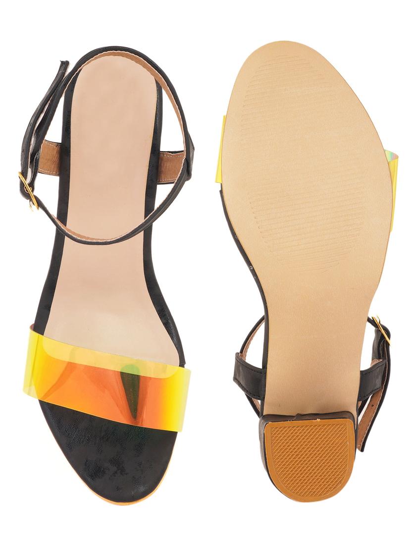 black synthetic one toe sandals - 17646846 - Zoom Image - 4