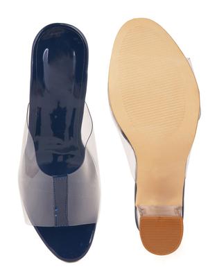 blue synthetic one toe sandals - 17646849 - Standard Image - 4