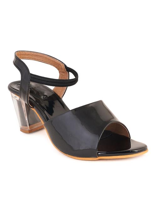 black synthetic one toe sandals - 17646850 - Standard Image - 1