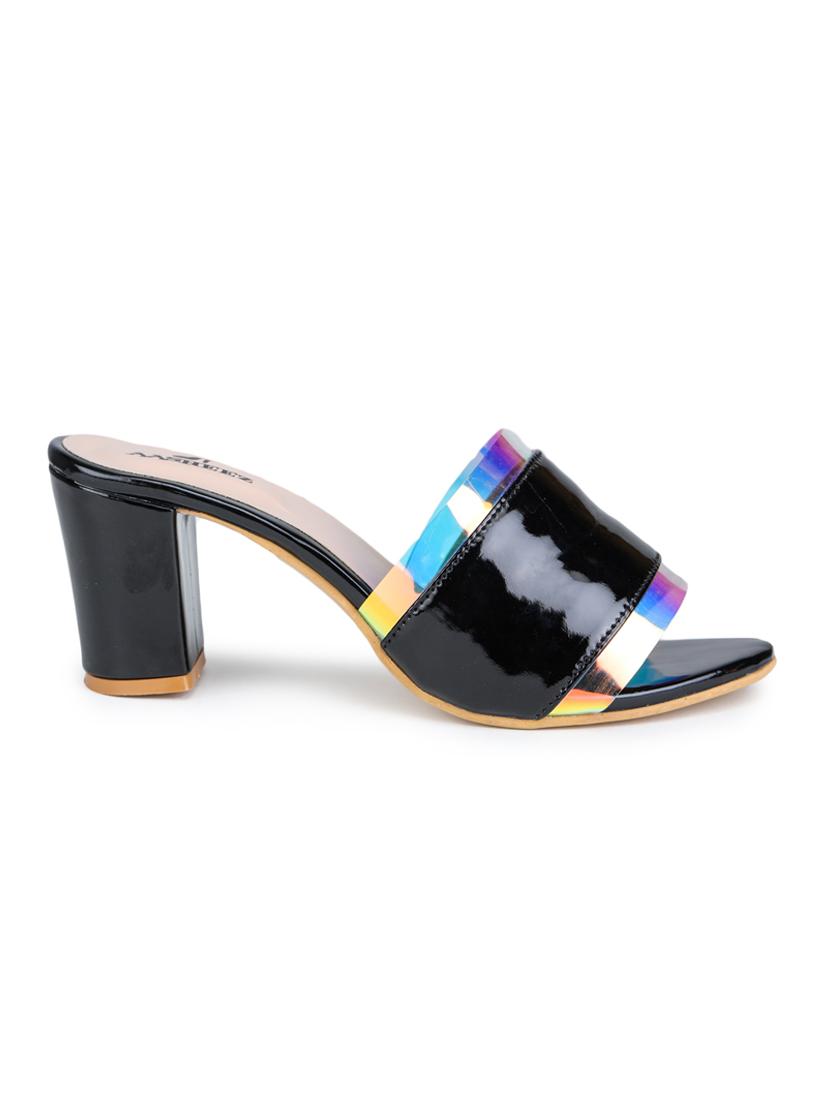 black synthetic one toe sandals - 17646856 - Zoom Image - 2