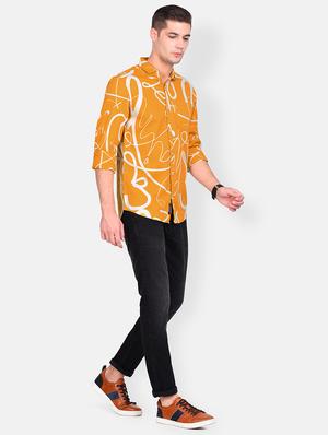 yellow printed casual shirt - 17646870 - Standard Image - 4