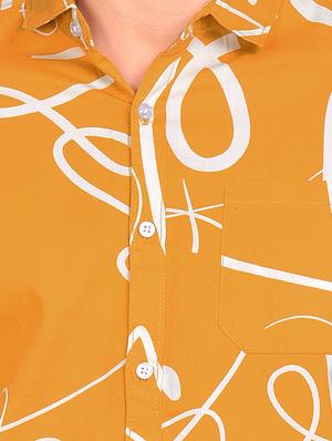 yellow printed casual shirt - 17646870 - Standard Image - 5