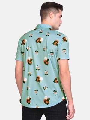 blue printed casual shirt - 17646875 - Standard Image - 3