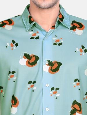 blue printed casual shirt - 17646875 - Standard Image - 5