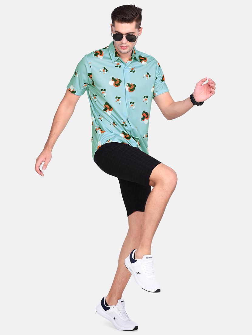 blue printed casual shirt - 17646875 - Zoom Image - 4