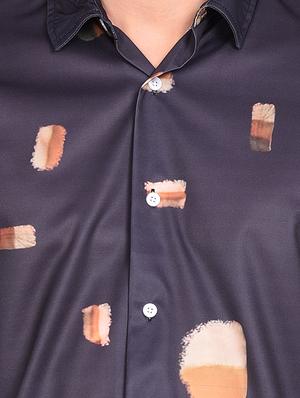 grey printed casual shirt - 17646876 - Standard Image - 5