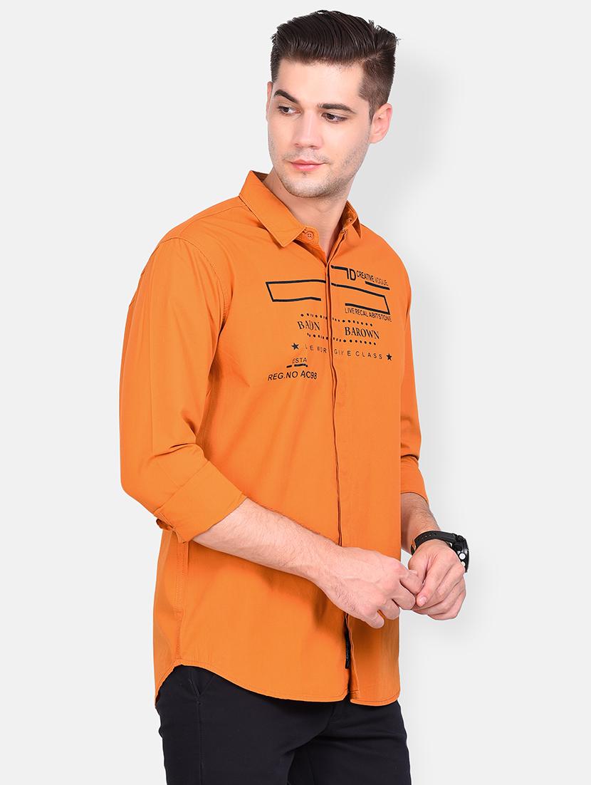 orange printed casual shirt - 17646880 - Zoom Image - 2