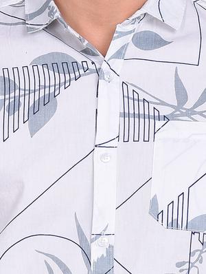 white printed casual shirt - 17646881 - Standard Image - 5