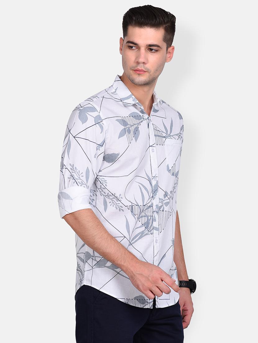 white printed casual shirt - 17646881 - Zoom Image - 2