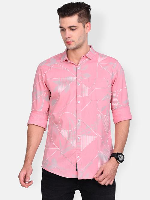 pink printed casual shirt - 17646882 - Standard Image - 1