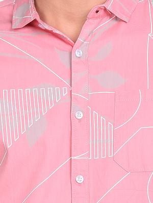 pink printed casual shirt - 17646882 - Standard Image - 5
